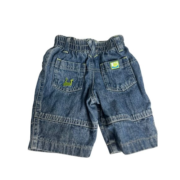 Vintage Koala-Kids Jean Denim Shorts Baby 0-3M – Embroidered Frog & Dragonfly - Picture 7 of 9